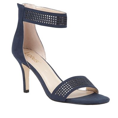 Blue 'Elmas' ankle strap heels